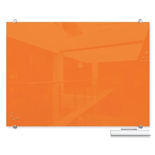 Balt Visionary Hierarchy Orange Magnetic Glass Whiteboards