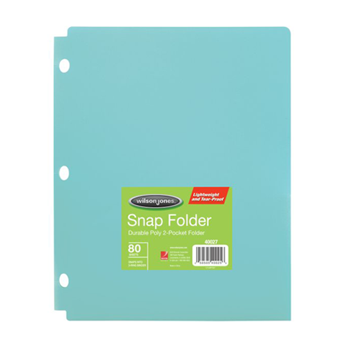 Wilson Jones Fashion Color Snap Folders for Binders 25pk - A7040027E
