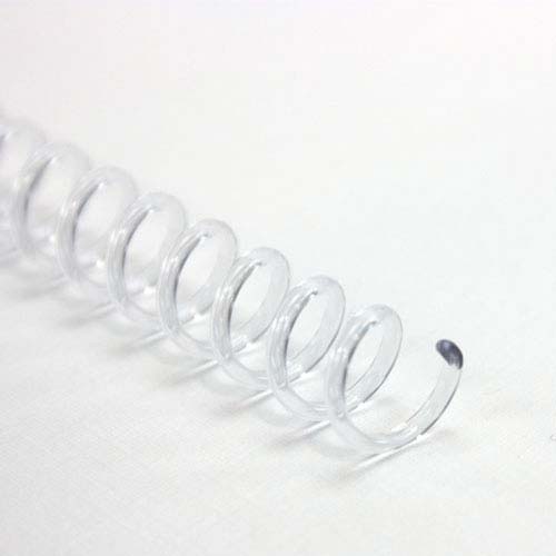 8mm Clear 4:1 Pitch Spiral Binding Coil - 100pk