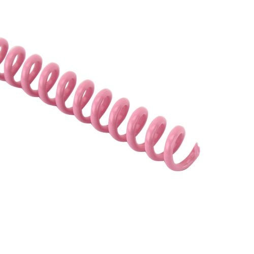 8mm Pink 4:1 Pitch Spiral Binding Coil - 100pk