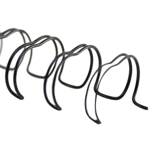 Black 9/16" 2:1 Pitch Twin Loop Wire - 100pk