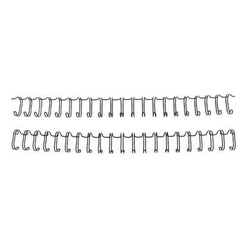 Black 9/16" 2:1 Pitch Twin Loop Wire - 100pk