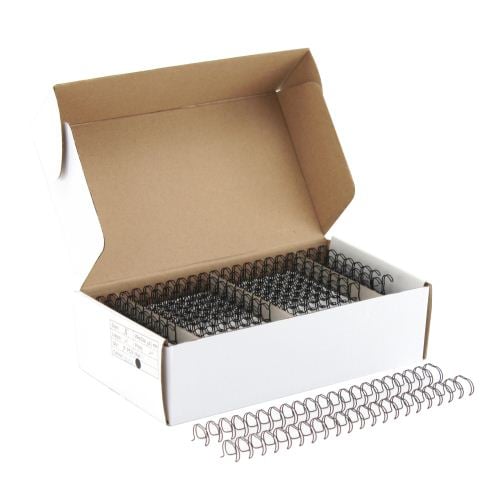Black 9/16" 2:1 Pitch Twin Loop Wire - 100pk