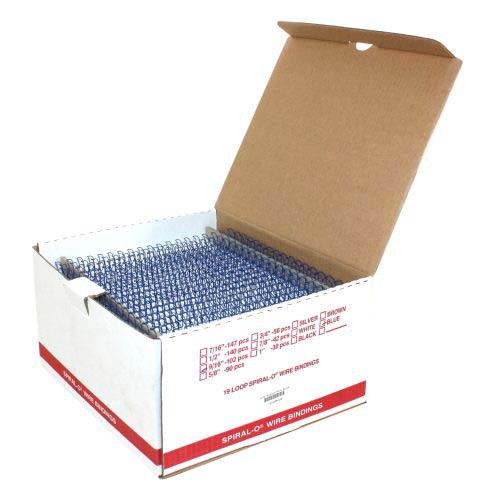 9/16" Blue Spiral-O 19 Loop Wire Binding Combs - 100pk
