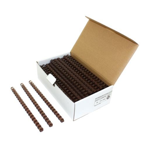 9/16" Brown Plastic Binding Combs - 100pk