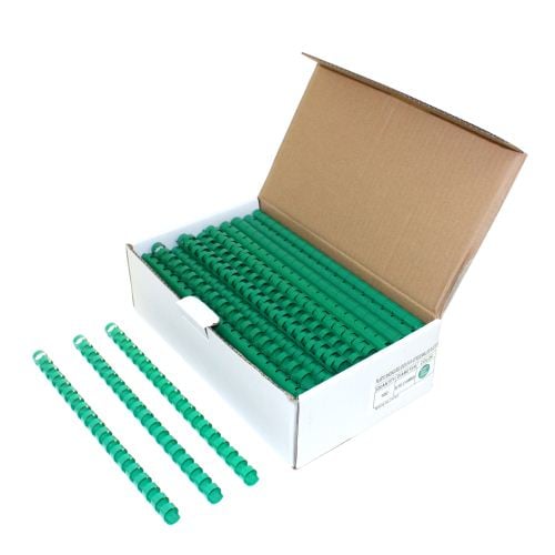 9/16" Green Plastic Binding Combs - 100pk