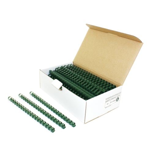 9/16" Hunter Green Plastic Binding Combs - 100pk