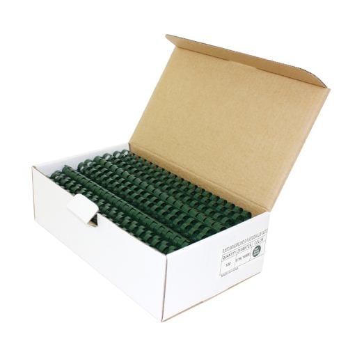 9/16" Hunter Green Plastic Binding Combs - 100pk