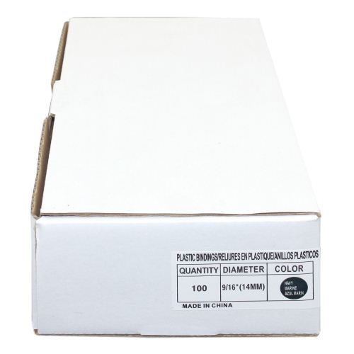 9/16" Navy Plastic Binding Combs - 100pk