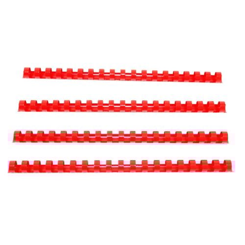 9/16" Red Plastic Binding Combs - 100pk