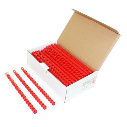 9/16" Red Plastic Binding Combs - 100pk