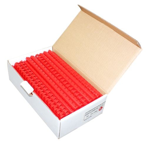 9/16" Red Plastic Binding Combs - 100pk