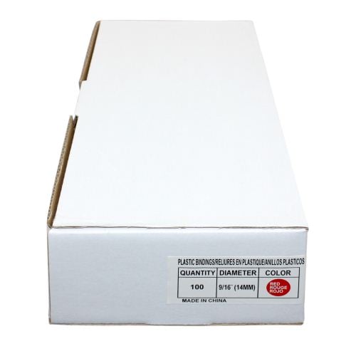 9/16" Red Plastic Binding Combs - 100pk