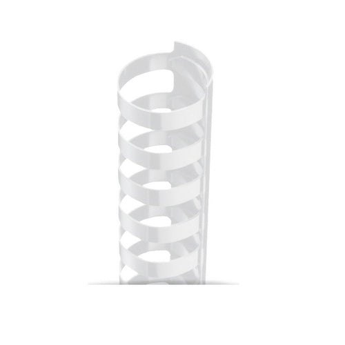 5/8" White Plastic 24 Ring Legal Binding Combs - 100pk
