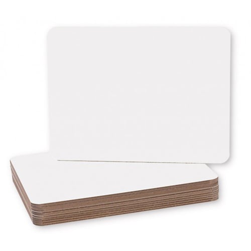 9.5" x 12" Unframed Dry-Erase Lap Boards - 12pk