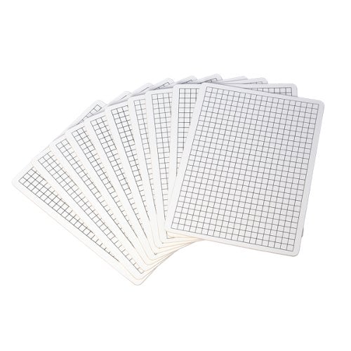 9" x 12" Dry-Erase 3/8" Squares Grid Lap Boards - 12pk