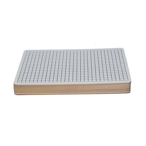 9" x 12" Dry-Erase 3/8" Squares Grid Lap Boards - 12pk