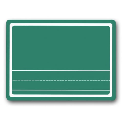 9" x 12" Green Chalkboard Story Lap Boards with Writing Lines - 24pk