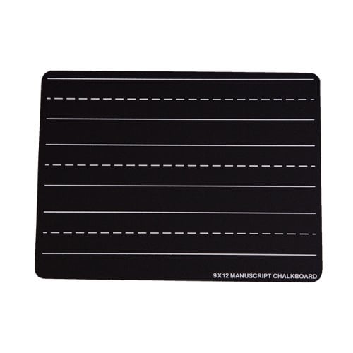 9" x 12" Lined Black Chalkboard Lap Boards - 12pk