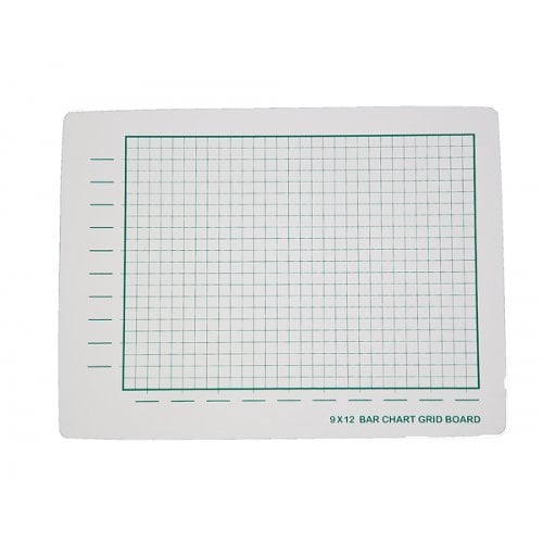 9" x 12" Two-Sided Bar Chart Grid/Plain Dry-Erase Lap Boards - 12pk