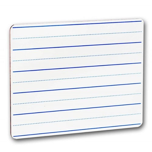 9" x 12" Two-Sided Blue Lined Dry-Erase Lap Boards - 12pk