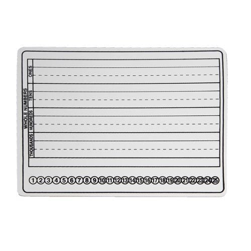 9" x 12" Two-Sided Dry-Erase Basic Skills Classroom Lap Boards