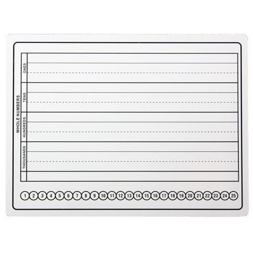 9" x 12" Two-Sided Dry-Erase Basic Skills Classroom Lap Boards