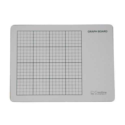 9" x 12" Two-Sided Graph with Blank Space/Plain Dry-Erase Lap Boards - 24pk