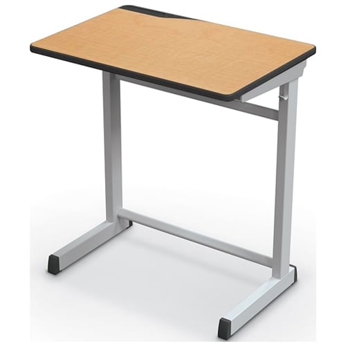 Essentials Student Desk (Platinum Frame + Maplewood Laminate) - 91177