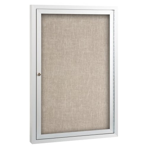Best-Rite 3' x 2' Standard Fabric Bulletin Board Cabinet - 1 Hinged Door