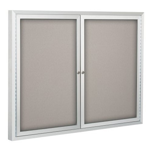 Best-Rite 4' x 5' Standard Vinyl Bulletin Board Cabinet - 2 Hinged Doors