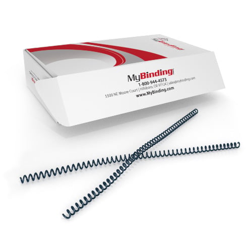 9mm Navy 4:1 Pitch Spiral Binding Coil - 100pk