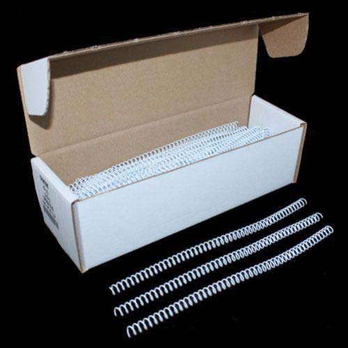 9mm White 4:1 Pitch Spiral Binding Coil - 100pk