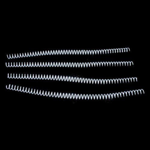 9mm White 4:1 Pitch Spiral Binding Coil - 100pk