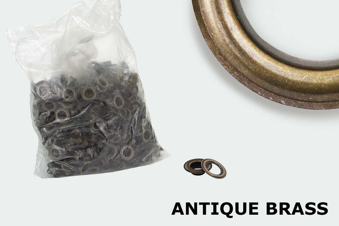 #3 (7/16") Long Neck Self-Piercing Antique Brass Grommets - 500/Pack