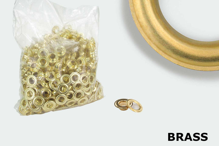 #XX00 (1/8") Self-Piercing Brass Grommets - 500/Pack
