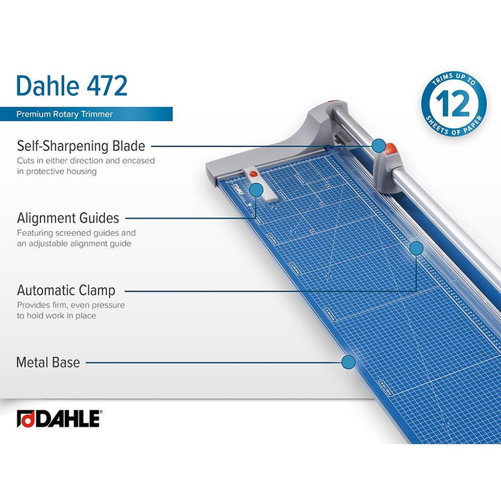 Dahle Model 472 Premium Rolling Trimmer - 72 Inch
