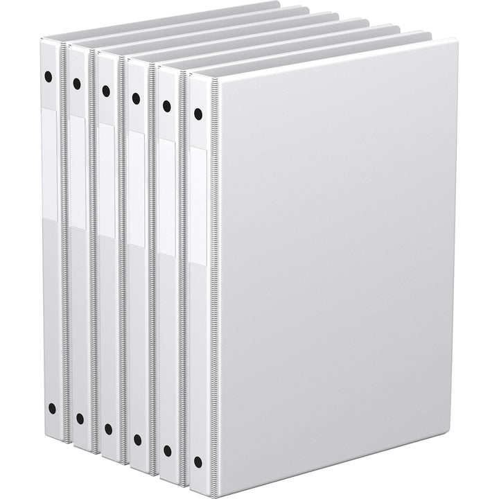 5/8" White Premium Economy Round Ring Binders - 6pk