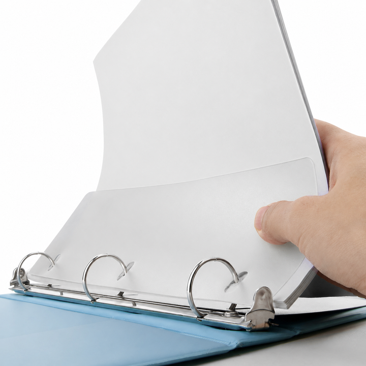 Frosted Plastic Sheet Lifters for Three Ring Binders
