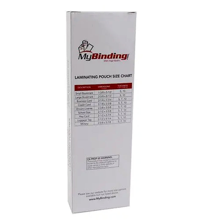 Large Bookmark 2-3/8" x 8-1/2" Laminating Pouches - 100pk