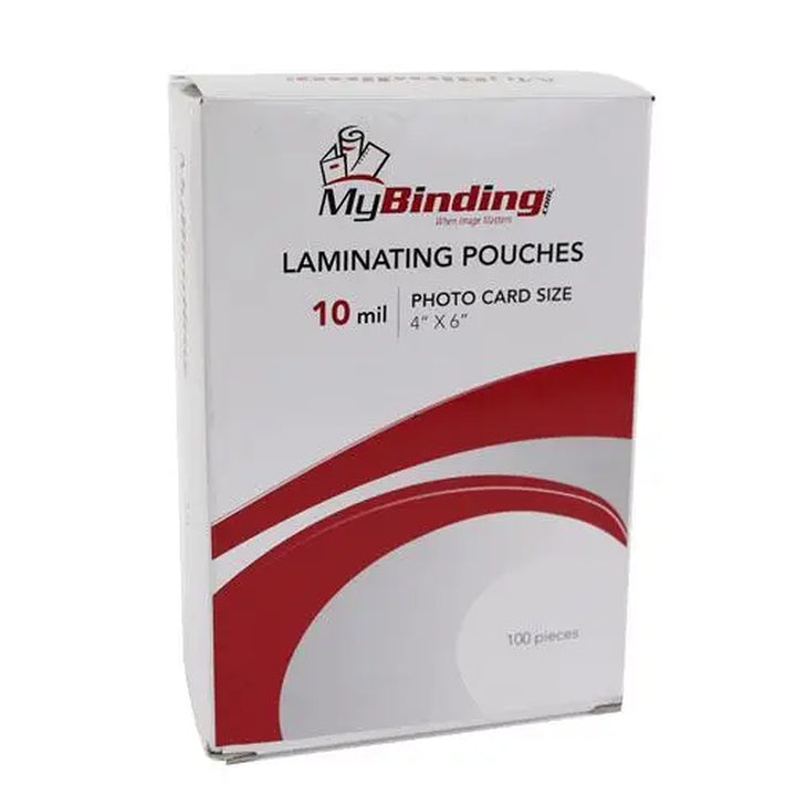 10MIL 4" x 6" Photo Card Laminating Pouches - 100PK