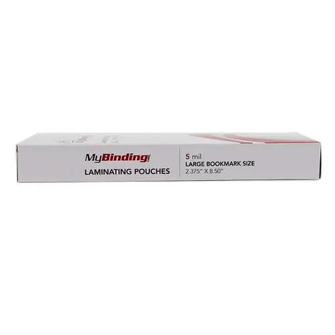 5MIL Large Bookmark 2-3/8" x 8-1/2" Laminating Pouches 100pk