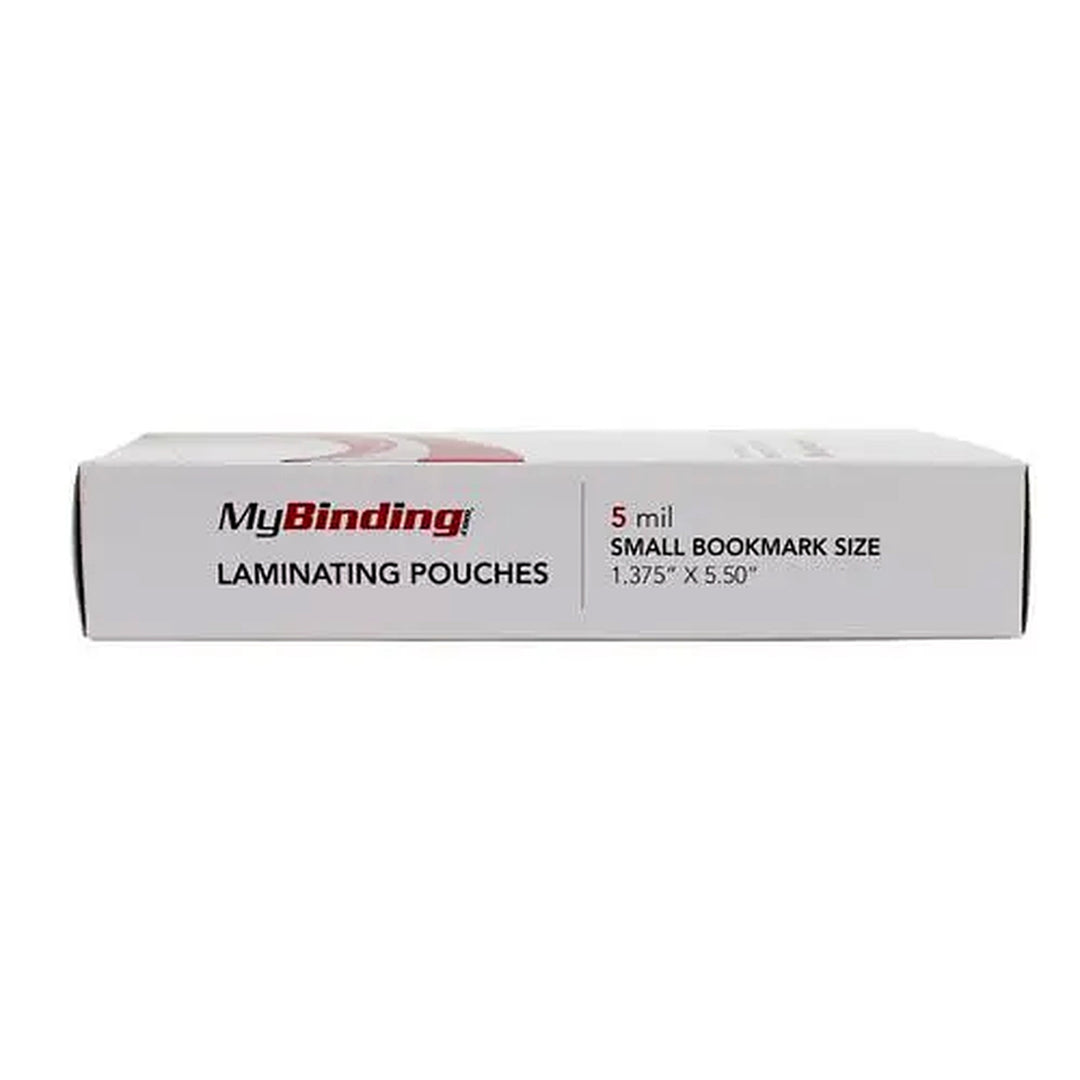 5 Mil Small Bookmark 1-3/8" x 5-1/2" Laminating Pouches - 100/Pk