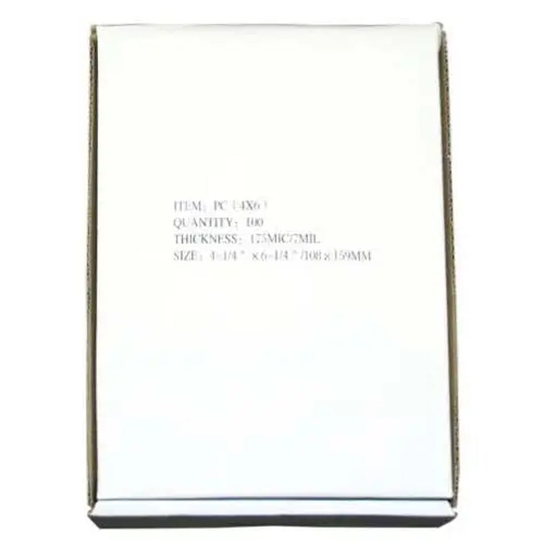 7MIL 4" x 6" Photo Card Laminating Pouches - 100pk