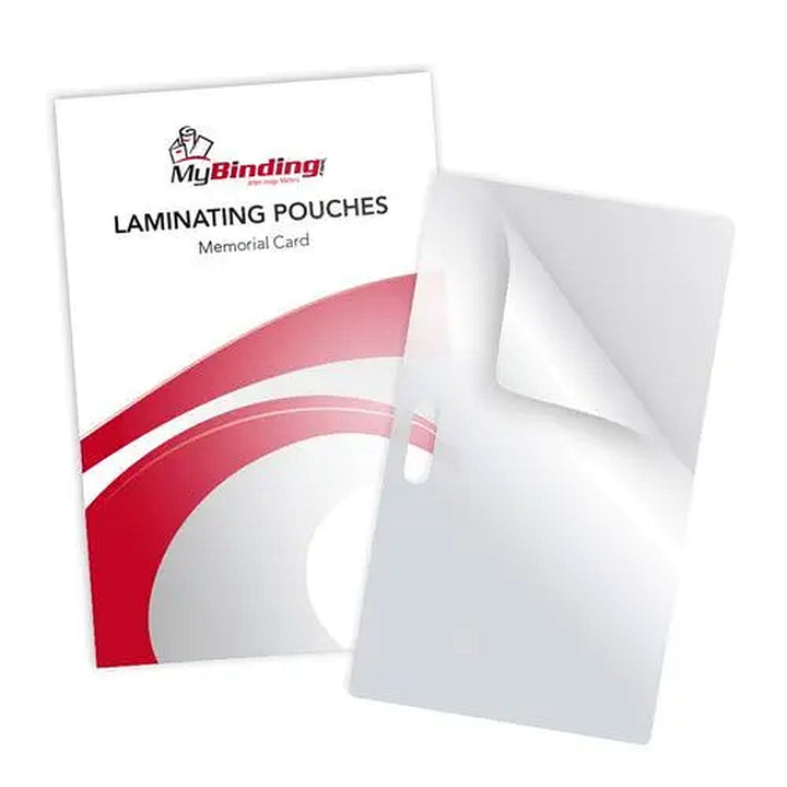 Memorial Card Size Laminating Pouches with Long Side Slot - 100pk
