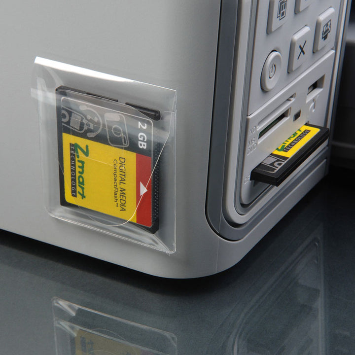 Self-Adhesive Memory Card Pocket with Flap (2" x 2-1/8", Crystal Clear) - 100pk