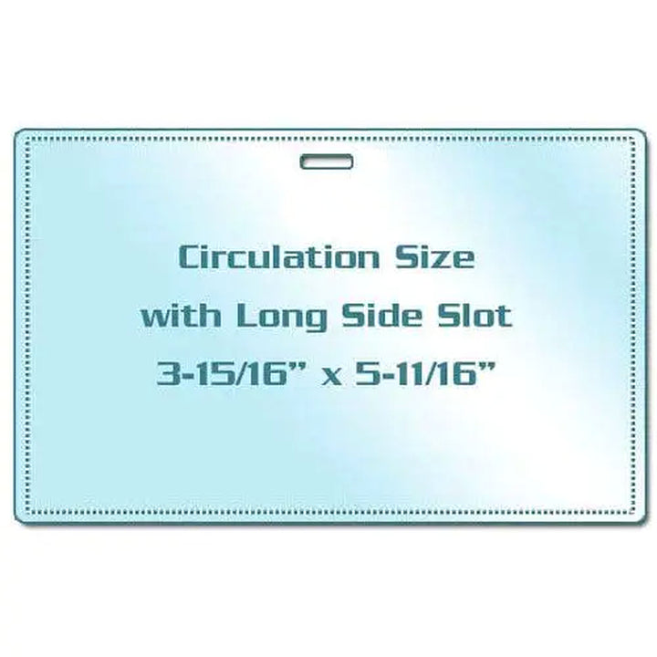 Circulation Size Pouches with Long Side Slot - 100pk