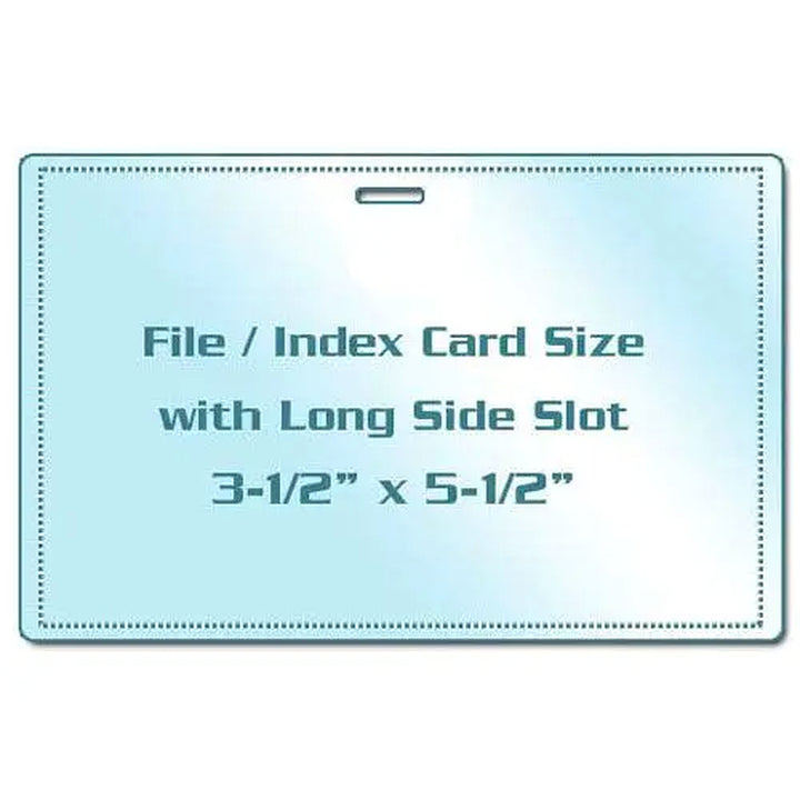 File Index Card Pouches with Long Side Slot - 100pk