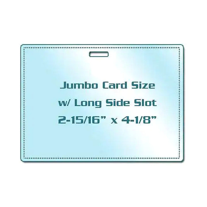 Jumbo Card Size Pouches with Long Side Slot - 100pk