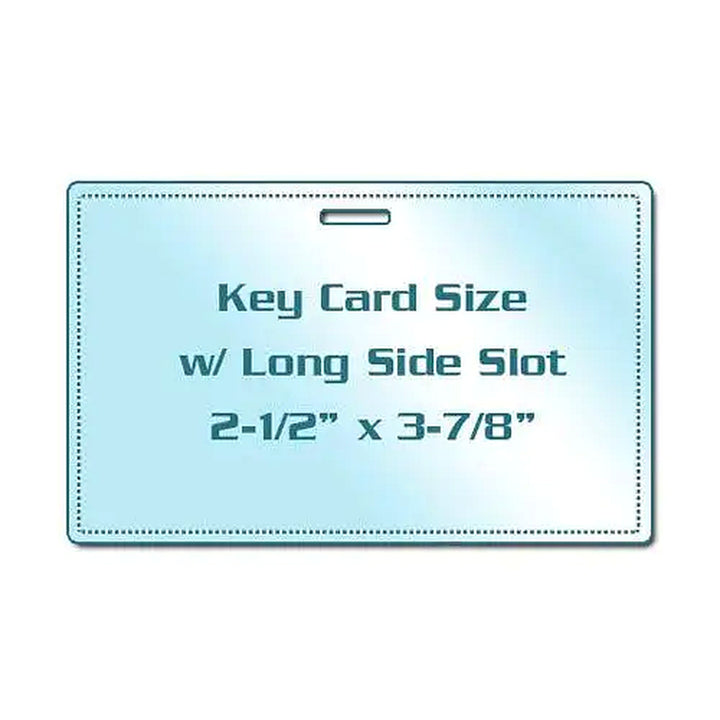 Key Card Size Pouches with Long Side Slot - 100pk